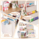 Bookshelf and Toy Storage Organizer, 3 Tier Book Shelf for Kids Rooms, Nursery Book