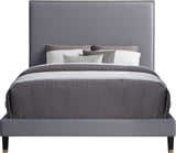 HarlieGrey-F Harlie Collection Modern | Contemporary Velvet Upholstered Full Bed