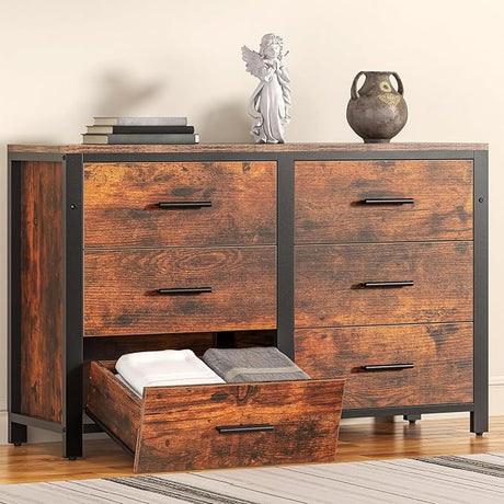 Dresser for Bedroom Wooden, Natural Wood Dresser, Rustic Dressers for Bedroom