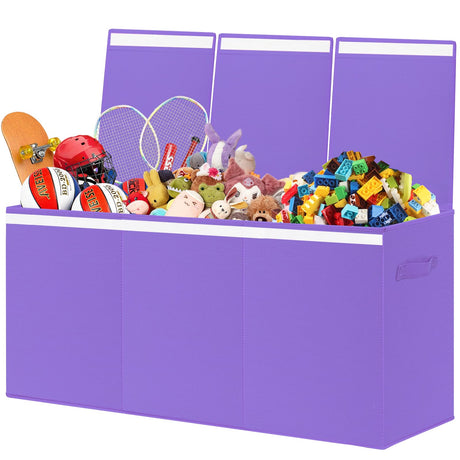 Extra Large Toy Box for Girls Boys - Collapsible Toy Chest Boxes Organizers and Storage for Nursery