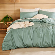 Cotton Duvet Cover Queen Size - Moisture Wicking and Silky Eucalyptus Lyocel