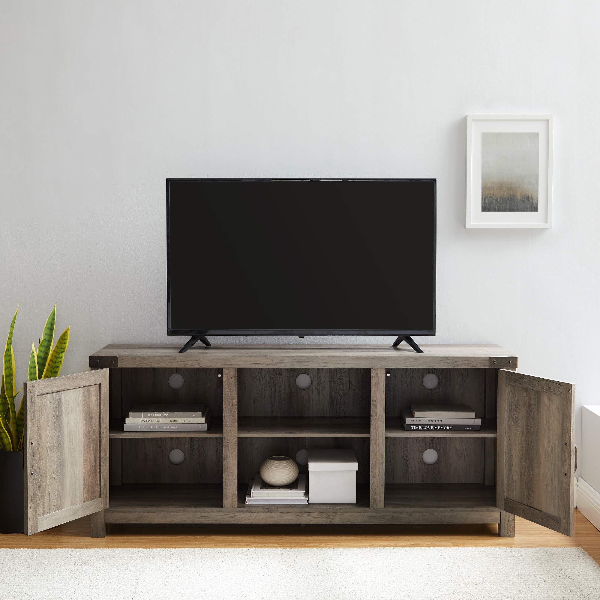 Tucker 58 Inch TV Stand in Grey Wash