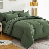 King Comforter Set 7 Pieces,White Ultra Soft Bedding Comforter Sets