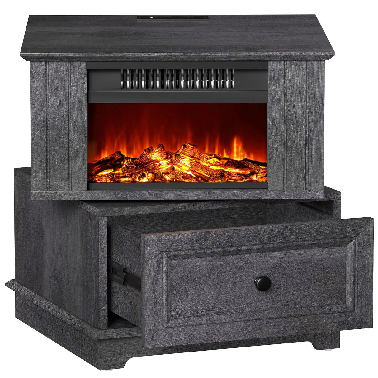 Rotatable Electric Fireplace Heater, 1400W Indoor Electric Stove Heater