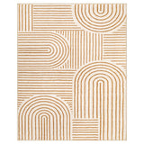 Lahome Abstract Machine Washable Rugs 8x10, Ultra-Thin Soft 8x10 Rugs for Living Room Office, Non-Slip Bedroom Rug Large Carpet Non-Shedding Accent Rug for Office Dining Room (8x10ft,Orange)