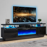 Fireplace TV Stand with 36" Electric Fireplace,LED Light Entertainment Center,2 Tier