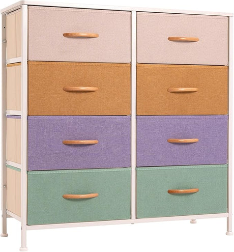 8 Dresser Bedroom, 8 Drawer Storage Organizer Tall Wide Dresser, for Closet,