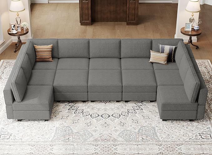 Modular Sleeper Sectional Sofa Couch Oversized U Shaped Sofa