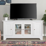 Wood Universal TV Stand with Storage Cabinets for TV's up to 58" Flat Screen Living Room