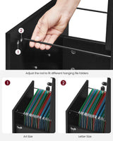 2-Drawer File Cabinet, Locking Wood Filing Cabinet for Home Office