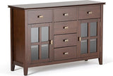 Artisan Solid Pine Wood 54 inch Contemporary Sideboard Buffet Credenza in Russet