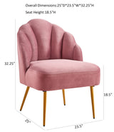 Ball & Cast Accent Chair, 26D x 23.5W x 32.25H in, Rose