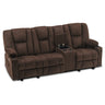 Power Reclining Sofa with Heat and Massage,USB Ports, Cup Holders