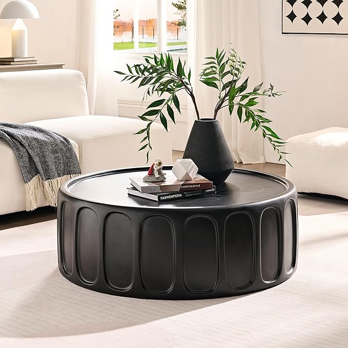 Black Coffee Table Side Table End Table for Living Room