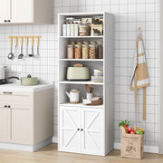 Bookcase with Doors Industrial Bookshelf 11.8in Depth Display Storage Shelves 71.4in