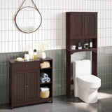 Bathroom Floor Cabinet, Kitchen Freestanding Storage Organizer, Large Side Cabinet with Doors