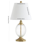 Lighting Collection Kaiden Clear/ Brass Gold 24-inch Bedroom Living Room Home