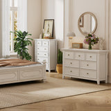 White Dresser for Bedroom, White 7-Drawer Dresser, Modern 7 Chest of Drawers