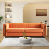 84" Velvet Couch, Modern Sofa Couch with 3 Seater,Velvet Sofa with Soft Armrest