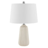 Lighting Collection Sawyer Modern Ivory Ceramic 24-inch Bedroom Living