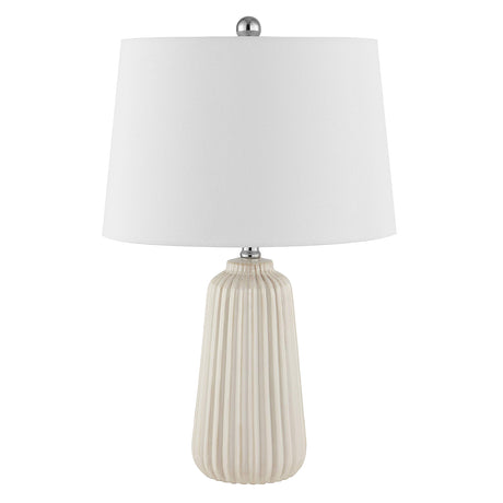 Lighting Collection Sawyer Modern Ivory Ceramic 24-inch Bedroom Living