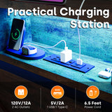 Farmhouse Queen Bed Frame with Storage Headboard and LED Lights