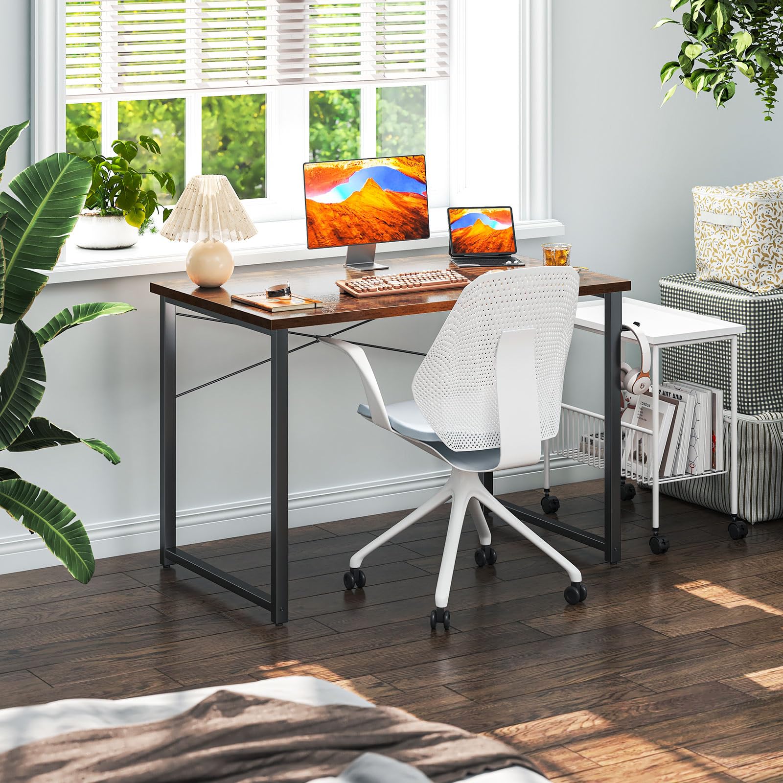 40 Inch Computer Desk, Modern Simple Style Desk for Home Office