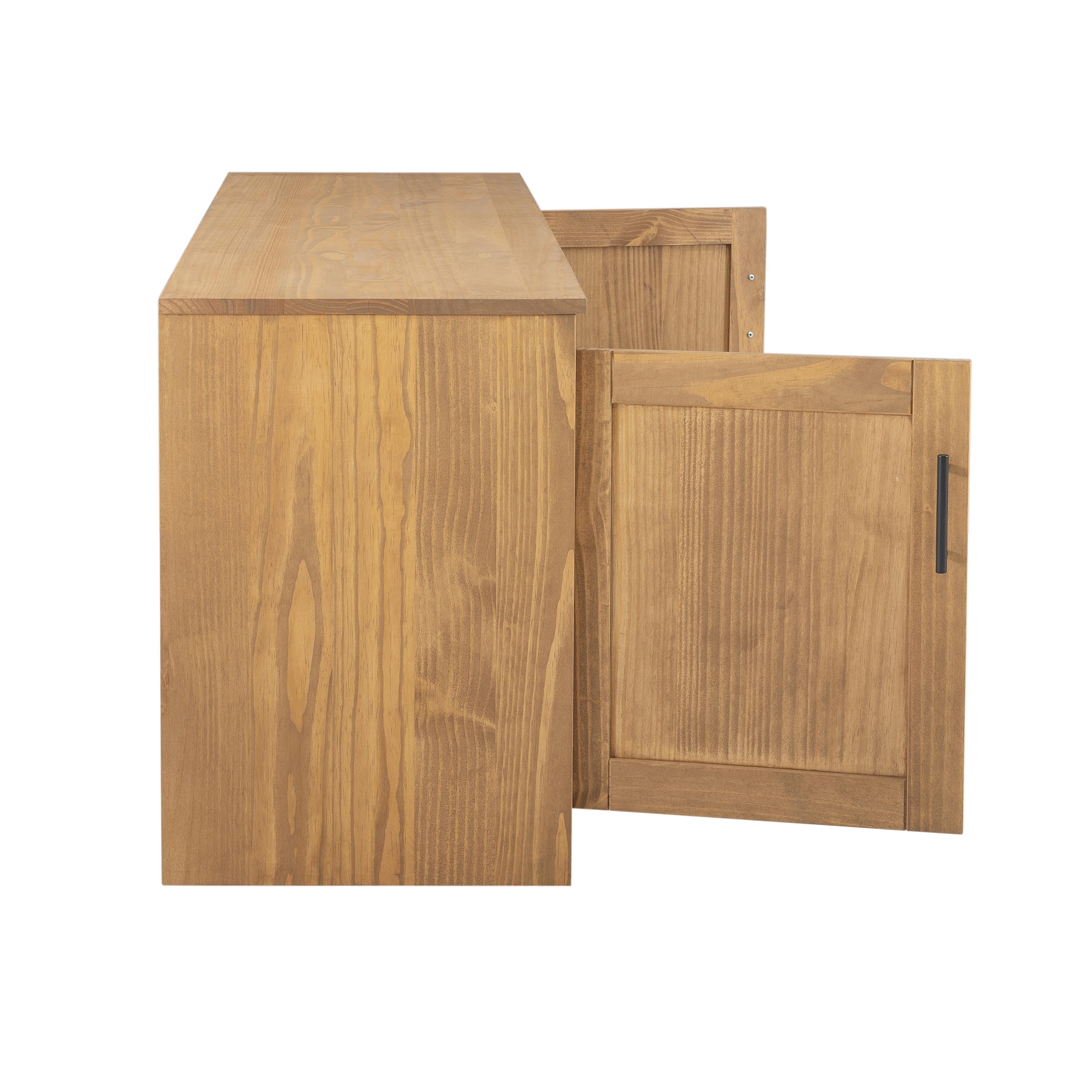 Natural Victor Solid Brazilian Pine Two Door TV Media Stand