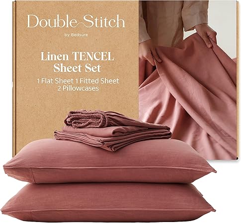 Linen Tencel Sheets - Featured in USA Today, King Sheet Set Deep Pocket