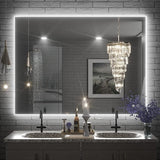 60 x 36 Inch Backlit Mirror Bathroom Lighted Mirror LED Mirror Anti-Fog Wal