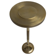 Farzi Cafe Solid Brass Small Drink Cocktail Table - Elegant Gold Finish and Compact