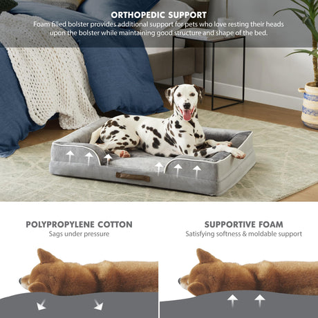 Orthopedic Dog Bed for Large Sized Dog, Memory Foam Support