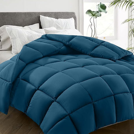 All Season Queen Size Bed Comforter - Cooling Goose Down Alternative Quilted Duvet