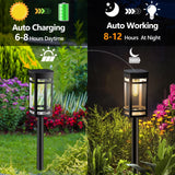 8 Pack Solar Lights Outdoor Waterproof for Garden Pathway Walkway Driveway Yard Lawn