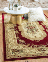 Versailles Collection Traditional Classic Floral Motif Area Rug (7' 0 x 10' 0 Rectangular