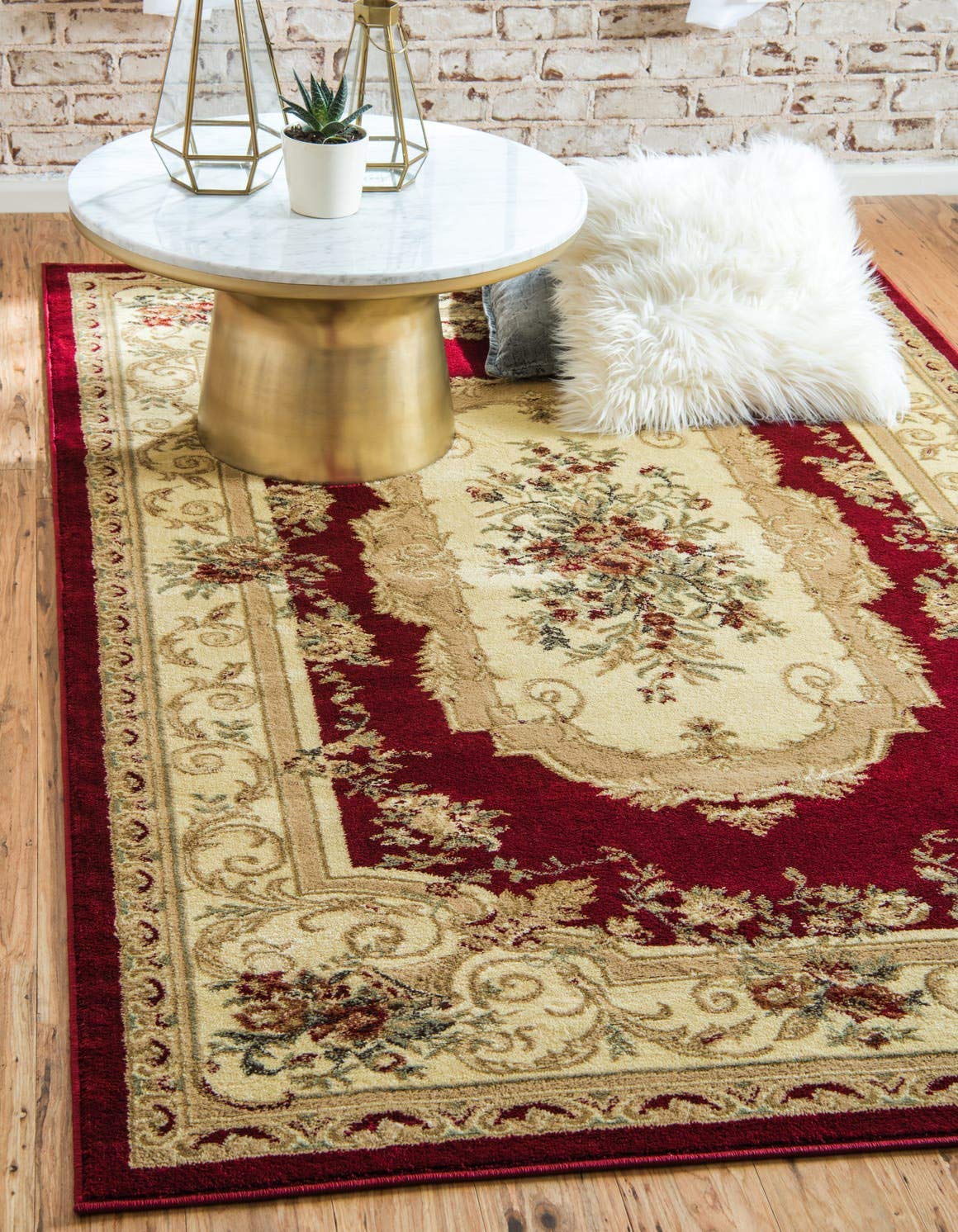 Versailles Collection Traditional Classic Floral Motif Area Rug (7' 0 x 10' 0 Rectangular