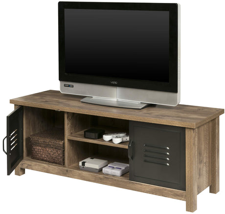 Range Locker TV Stand Entertainment Center, Oak