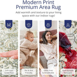 Vintage Beige Green Area Rug 9x12 - Non-Shedding Medium Pile for Living Room & Bedroom