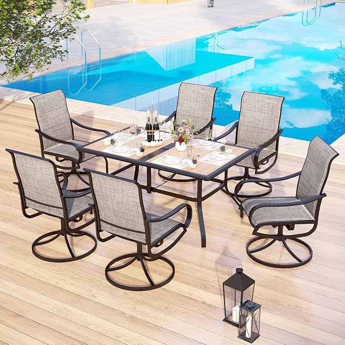 Outdoor Patio Dining Set for 6, Outdoor Furniture Set