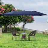 15ft Double Sided Patio Umbrellas with Base Included,