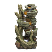 TZL292 Outdoor Floor Cascading Stone Tower Fountain