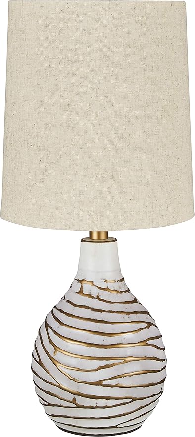 Mari Contemporary 27.75' Mercury Glass Table Lamp, Gray & Gold