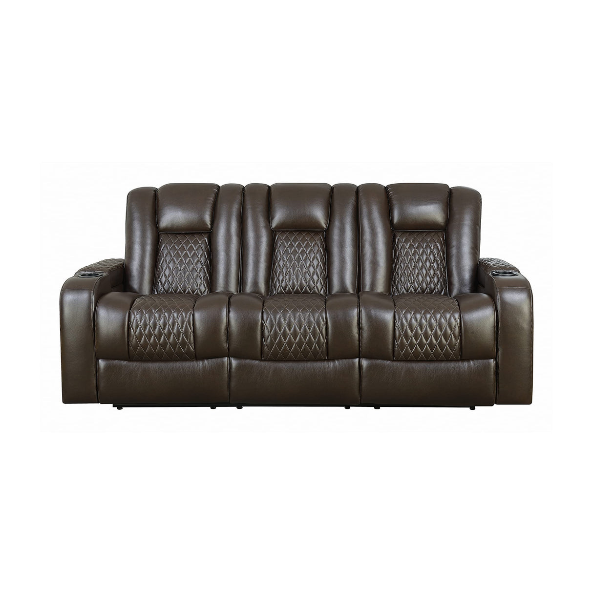 Delangelo Power Motion Reclining Sofa, Brown