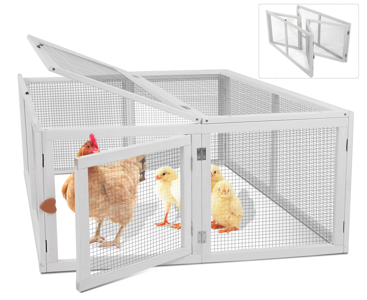 Chicken Coop Extension, Foldable Chicken Coop House Chicken Cage Wooden