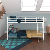 Junior Twin over Twin Bunk Bed, Space-Saving Design, Metal Frame