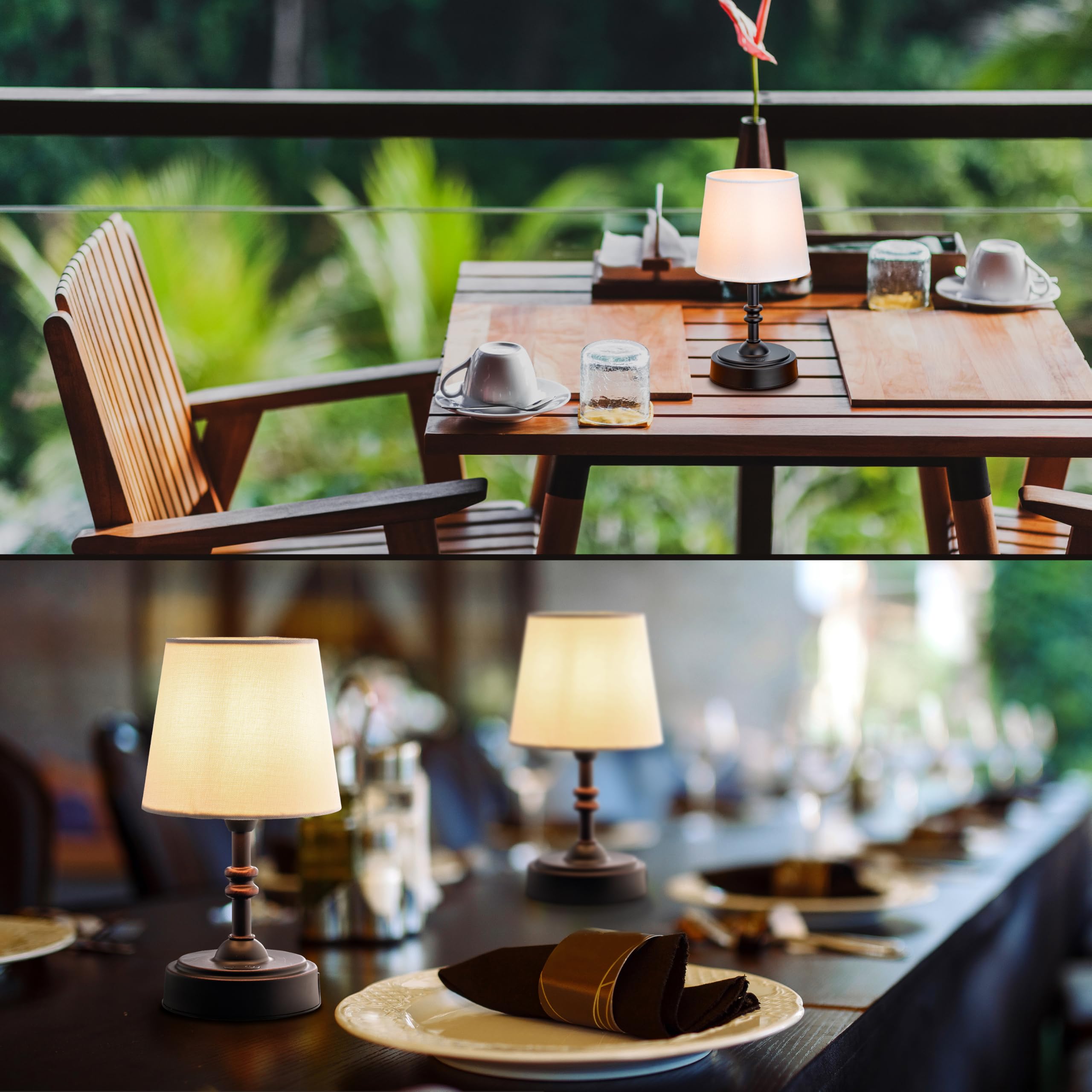 Seraph Mini – Cordless LED Table Lamp with Dimmer (Oil Rubbed Bronze)