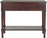 American Homes Collection Samantha Distressed/Cream 2-Drawer Console Table