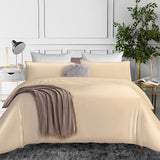 Queen Duvet Cover Set, 100% Tencel Lyocell Comforter Cover Set, Silky and Cooling