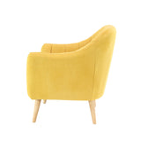 Deco 79 38371 Armchair, Bright Yellow, Light Brown