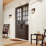 Cameron 10.75" 1 Light Outdoor Wall Light with Etched Linen Glass in Prairie Rock